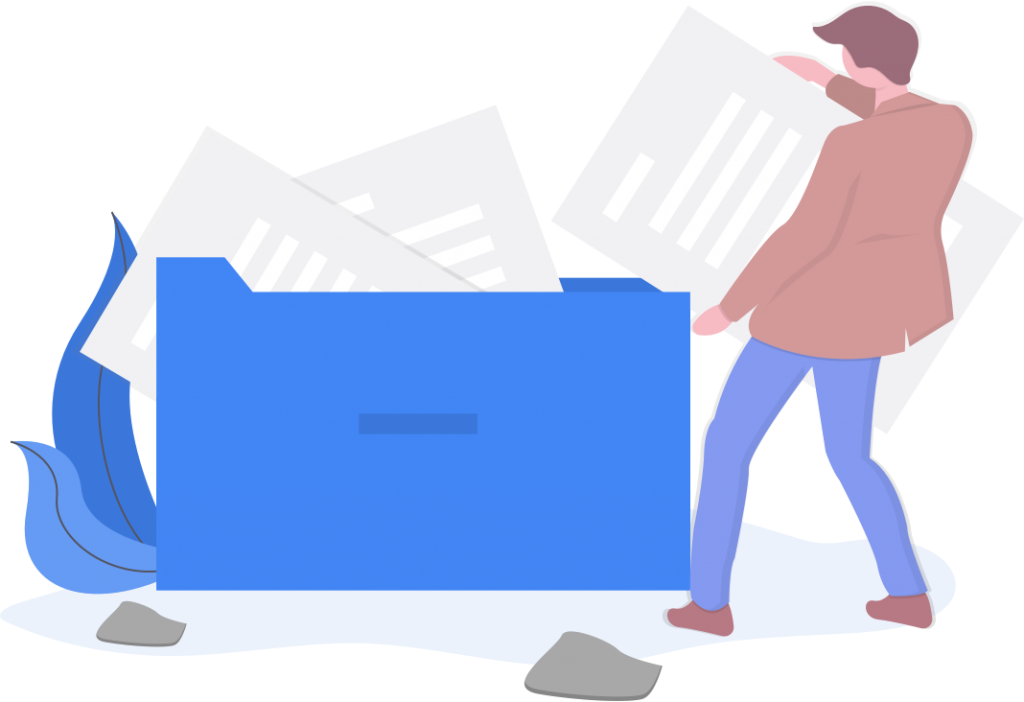 A research student organizing citations and references.